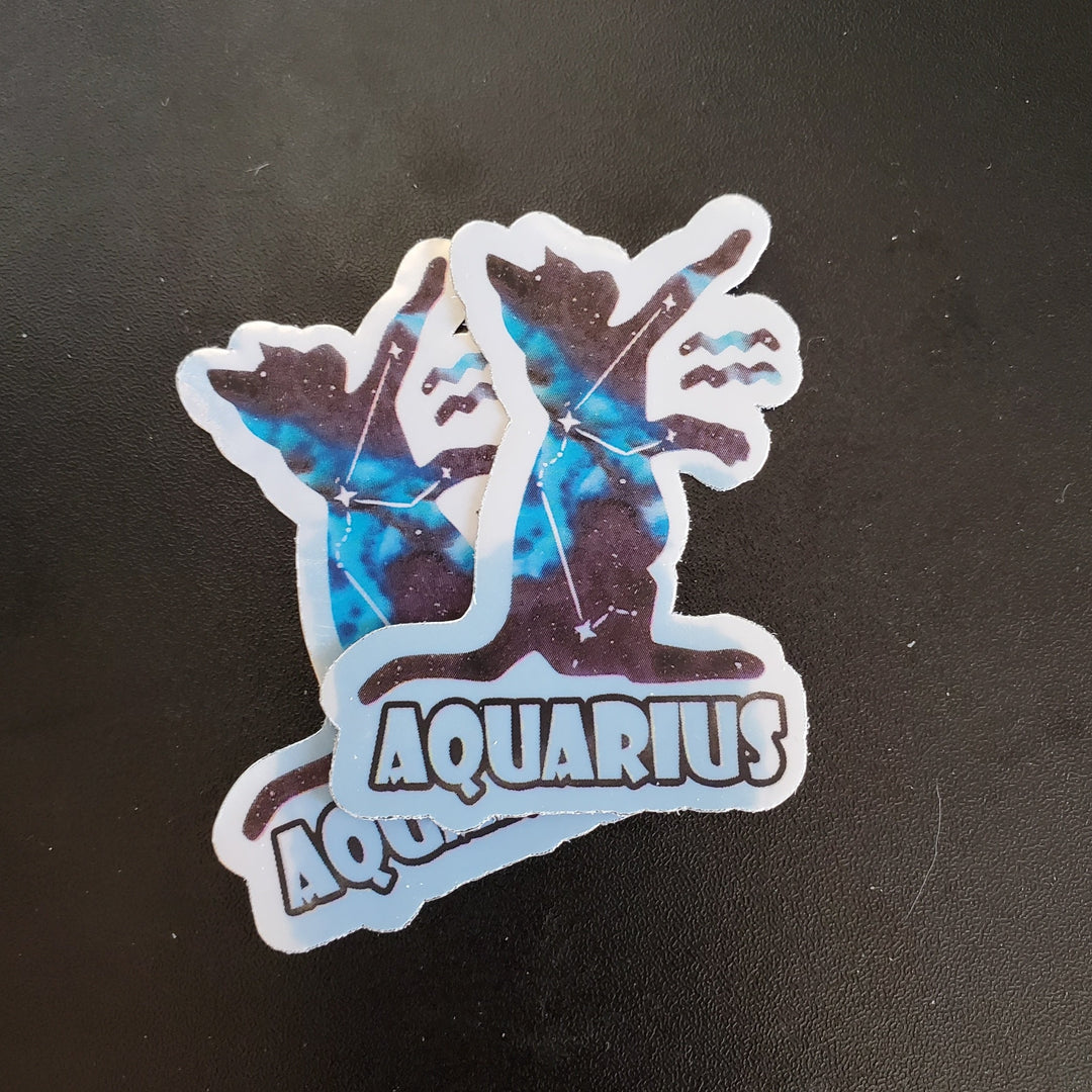 Zodicat AquariusHolographic Sticker - Waterproof Vinyl