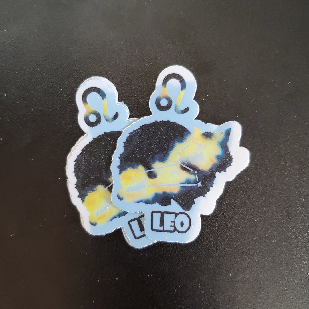 Zodicat Leo Holographic Sticker - Waterproof Vinyl