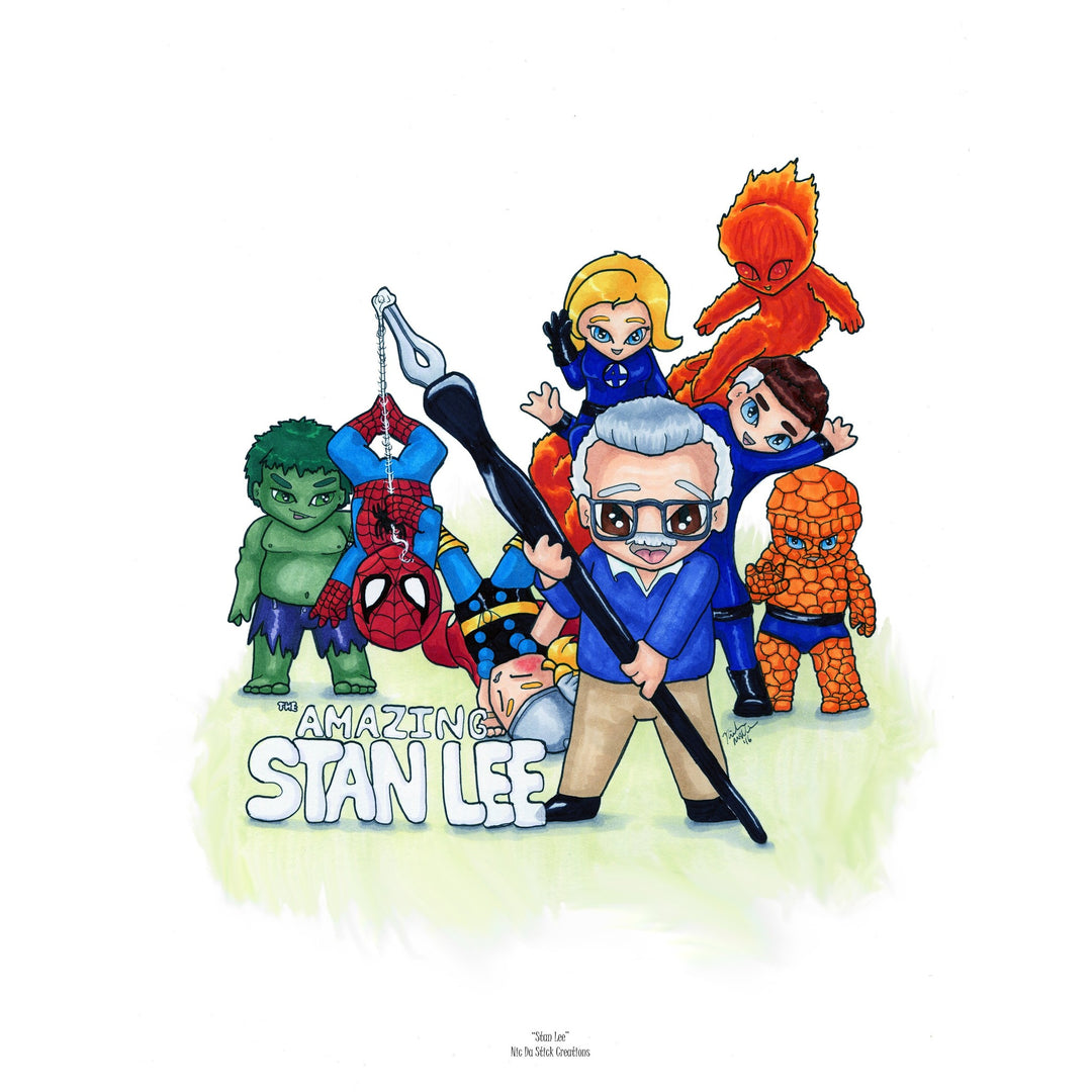 Stan Lee Art Print,Prints - Nic Da Stick Creations