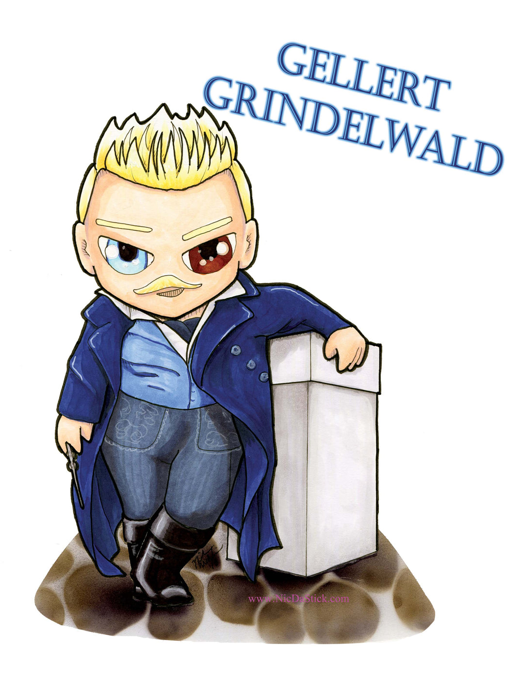 Gellert Grindelwald Tribute Art Print - Fantastic Beasts