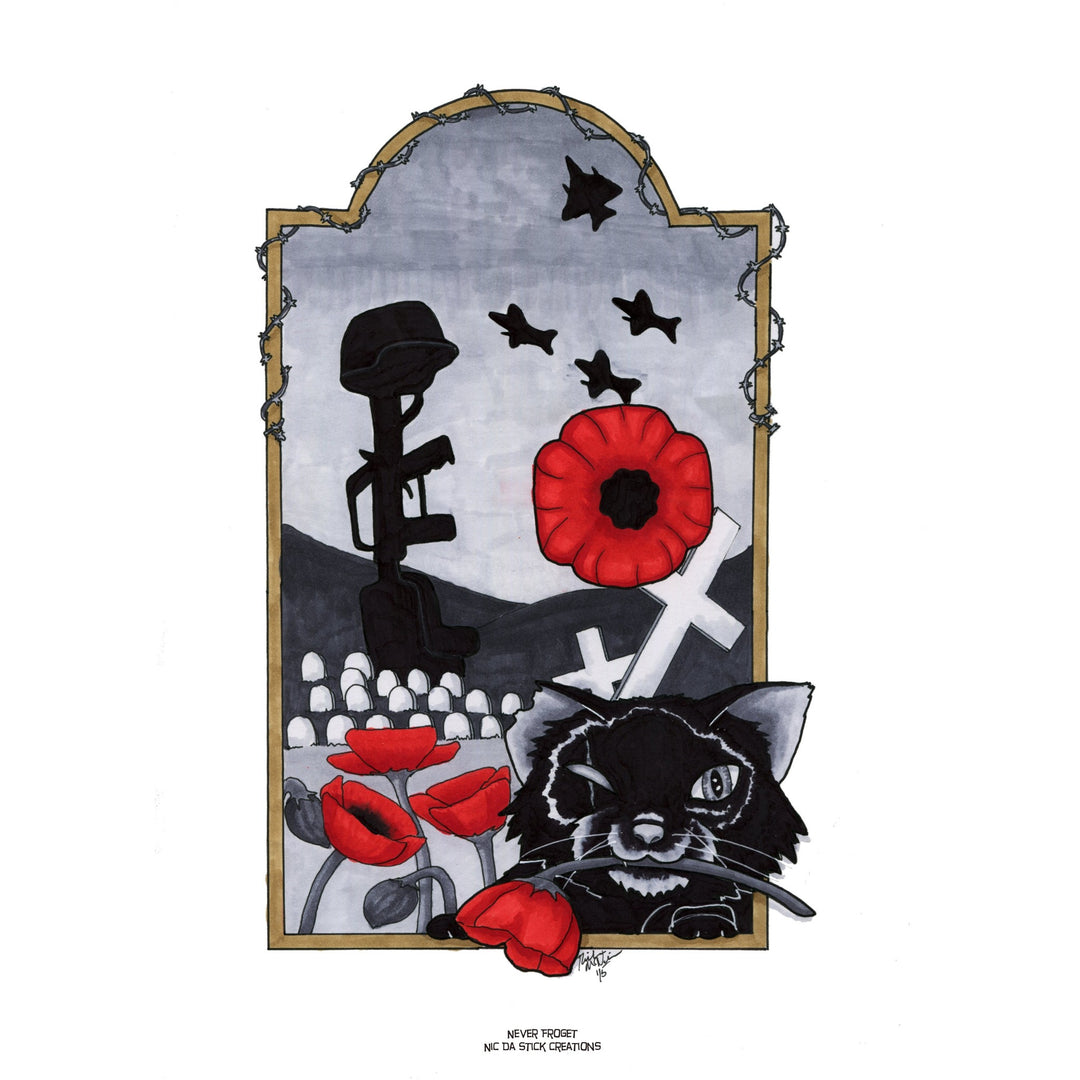Holidaze Cats - Remembrance Art Print,Prints - Nic Da Stick Creations