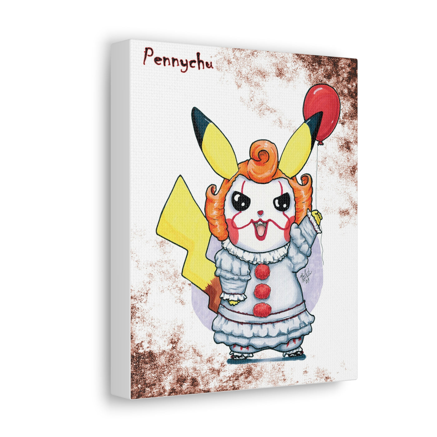 Pennychu - Horrorchu Mashup Canvas Print