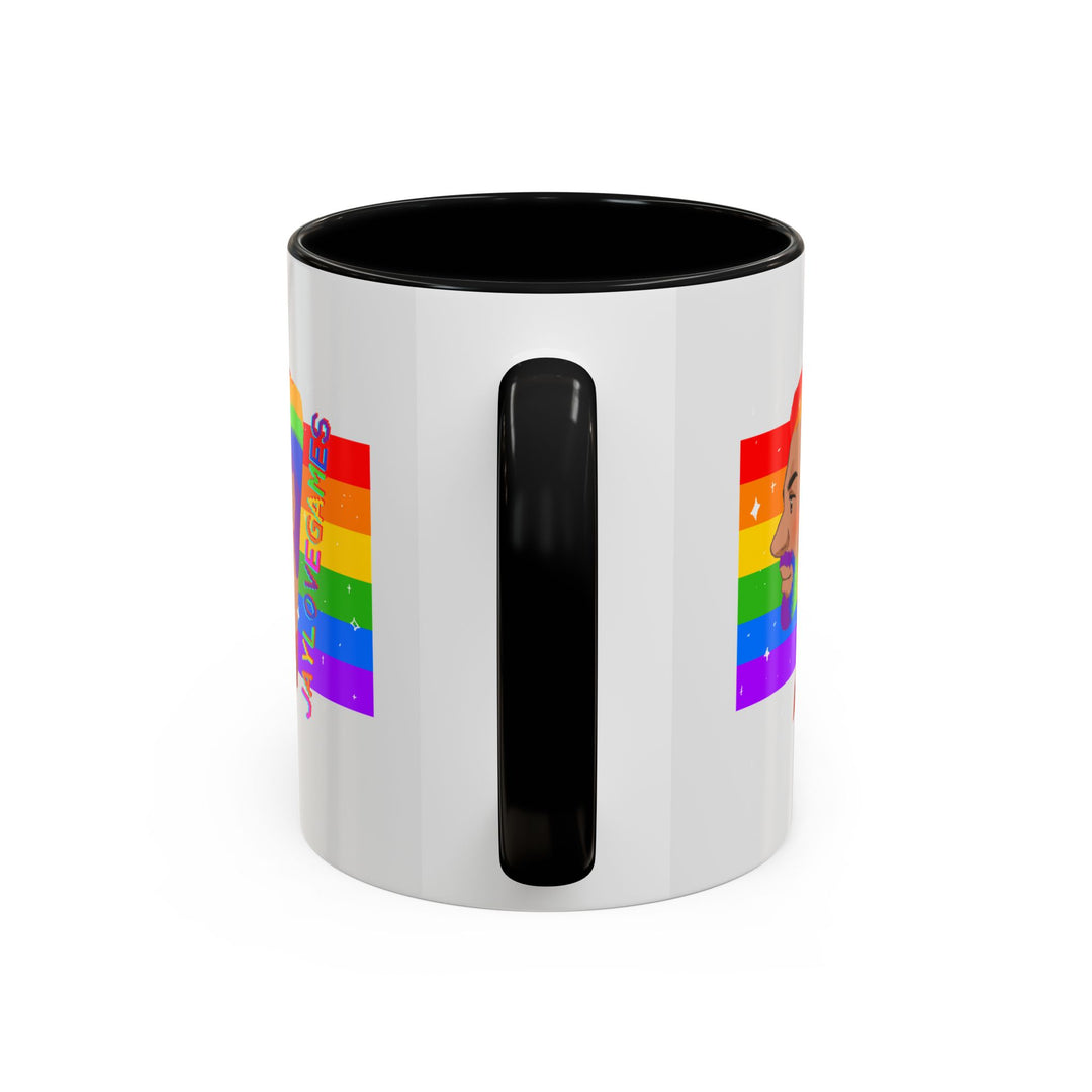 Pride 2026 Jaylovegames Accent Coffee Mug — 'Jaylovepride'  (11/15oz)