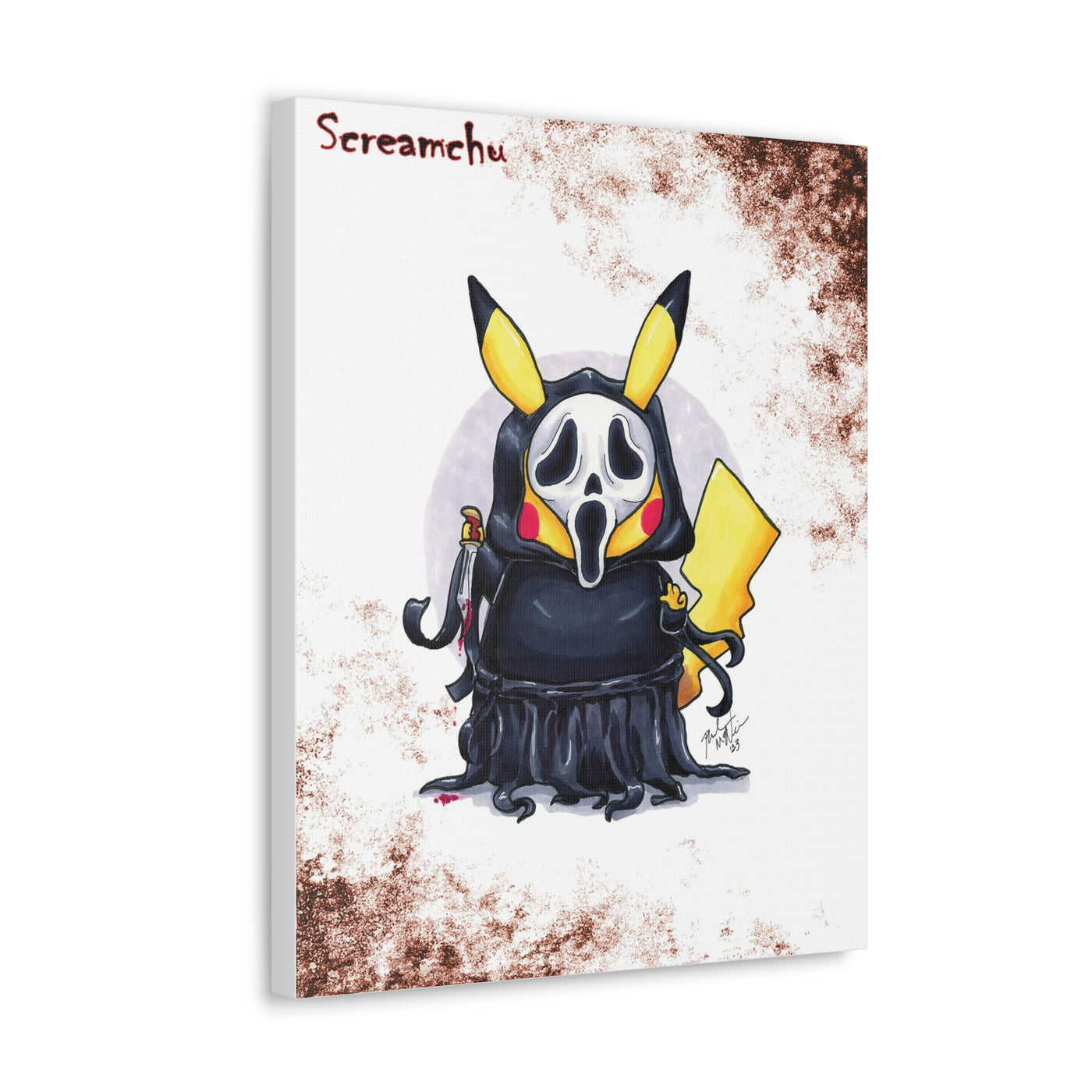 Screamchu - Horrorchu Mashup Canvas Print