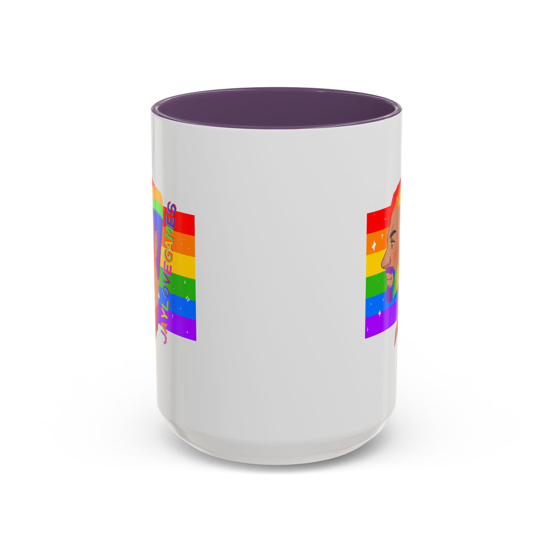 Pride 2026 Jaylovegames Accent Coffee Mug — 'Jaylovepride'  (11/15oz)
