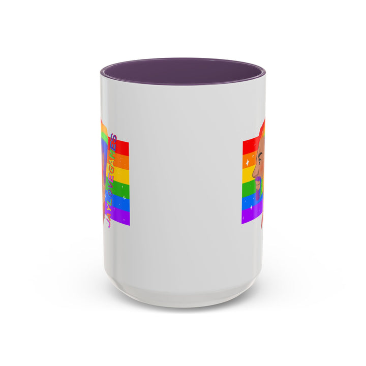 Pride 2026 Jaylovegames Accent Coffee Mug — 'Jaylovepride'  (11/15oz)