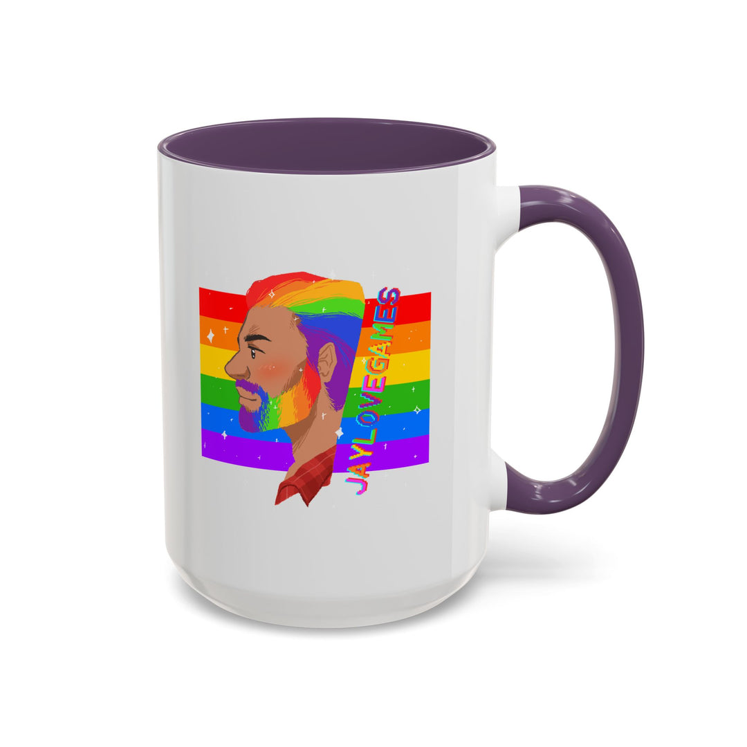 Pride 2026 Jaylovegames Accent Coffee Mug — 'Jaylovepride'  (11/15oz)
