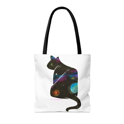 Space Silohcat AOP Tote Bag
