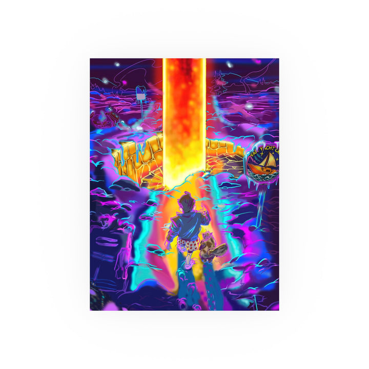 Yam Yacht Dinghy Called Zeus Neon Cover Print