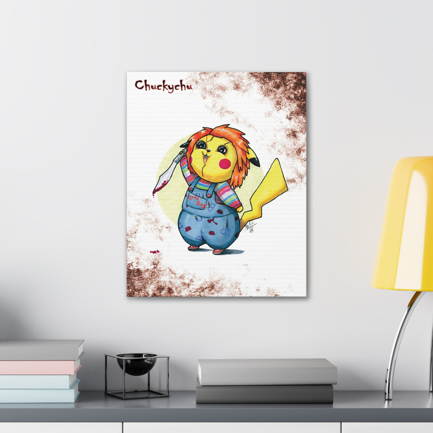 Chuckychu - Horrorchu Mashup Canvas Print