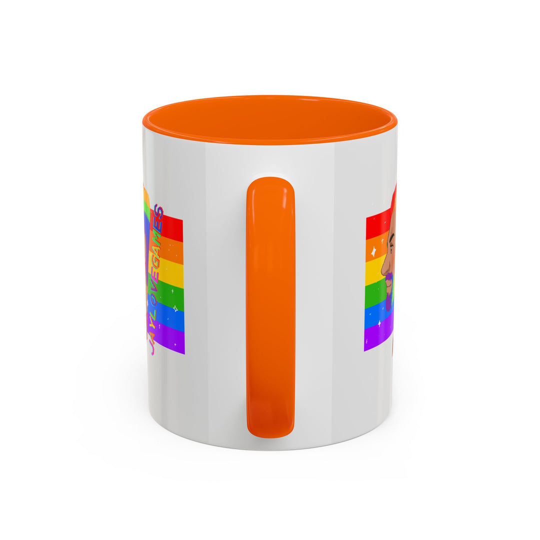 Pride 2026 Jaylovegames Accent Coffee Mug — 'Jaylovepride'  (11/15oz)