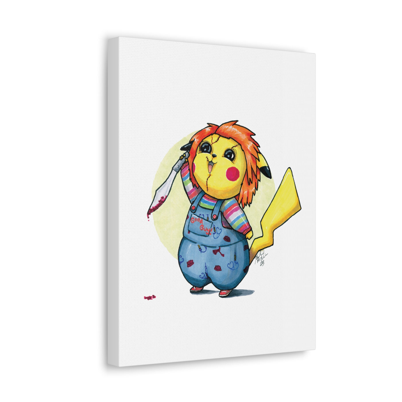 Chuckychu - Horrorchu Mashup Canvas Print