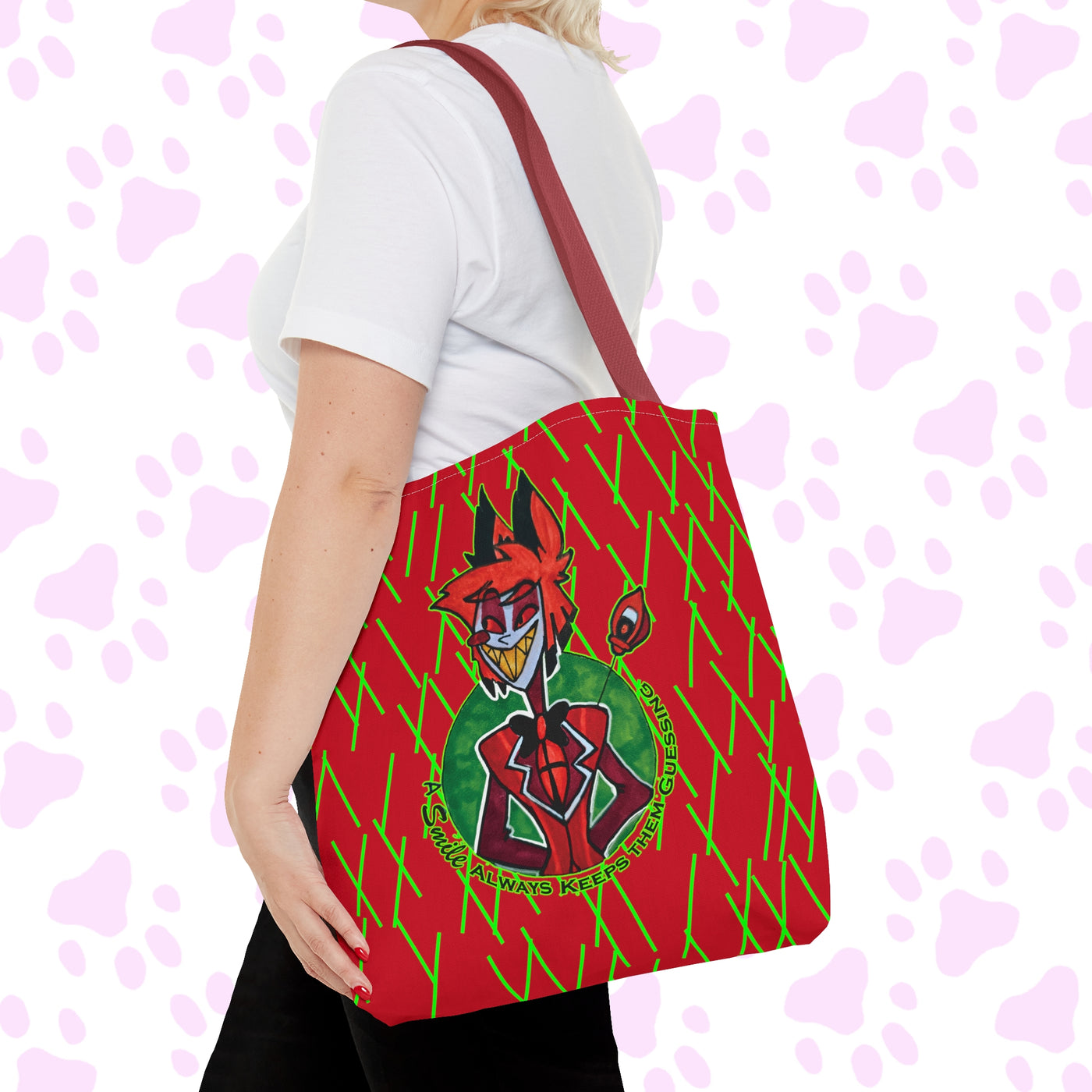 Allistor - A Smile Always Keeps them Guessing Tote Bag (AOP) - Stitches
