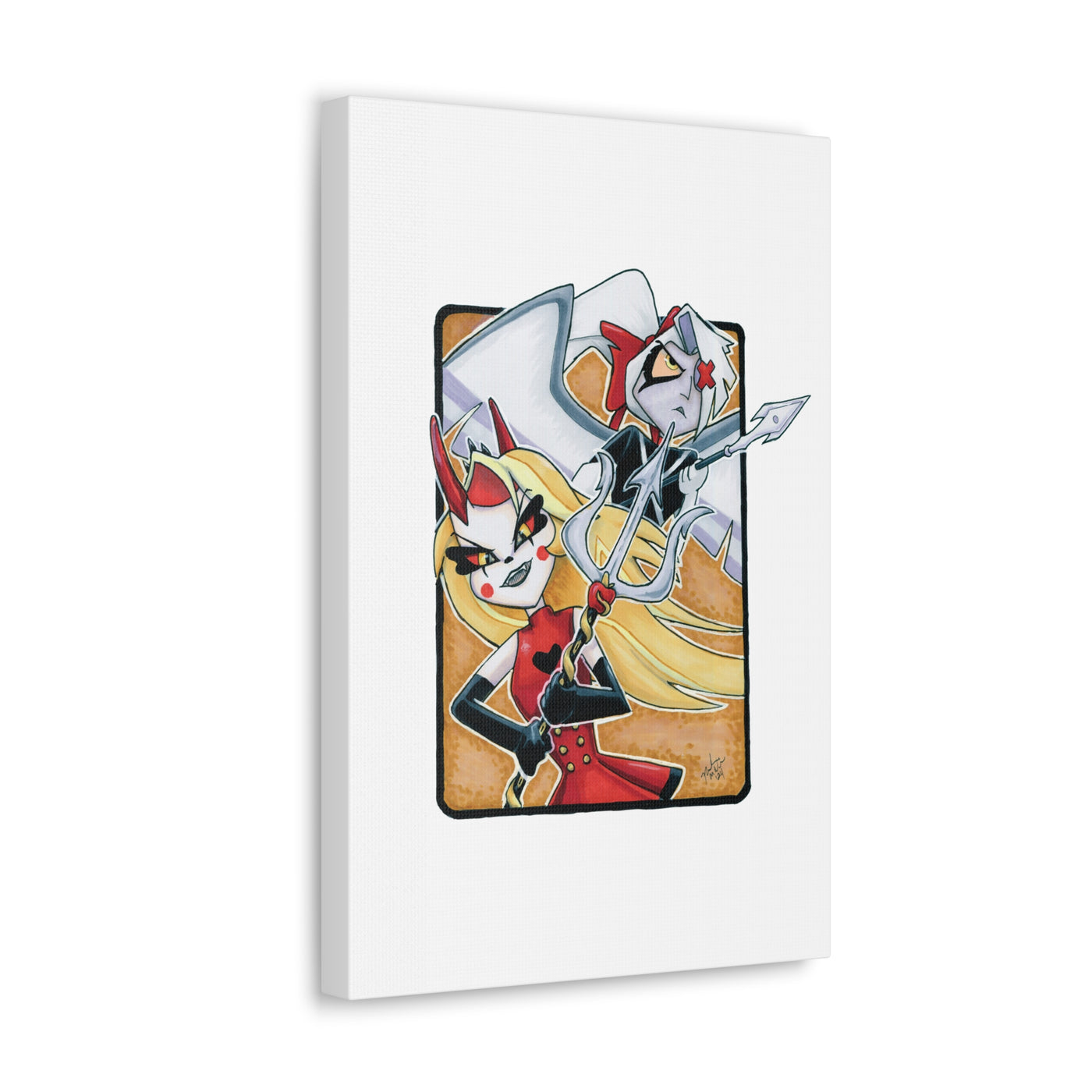 Battle Angels Fan Canvas Print