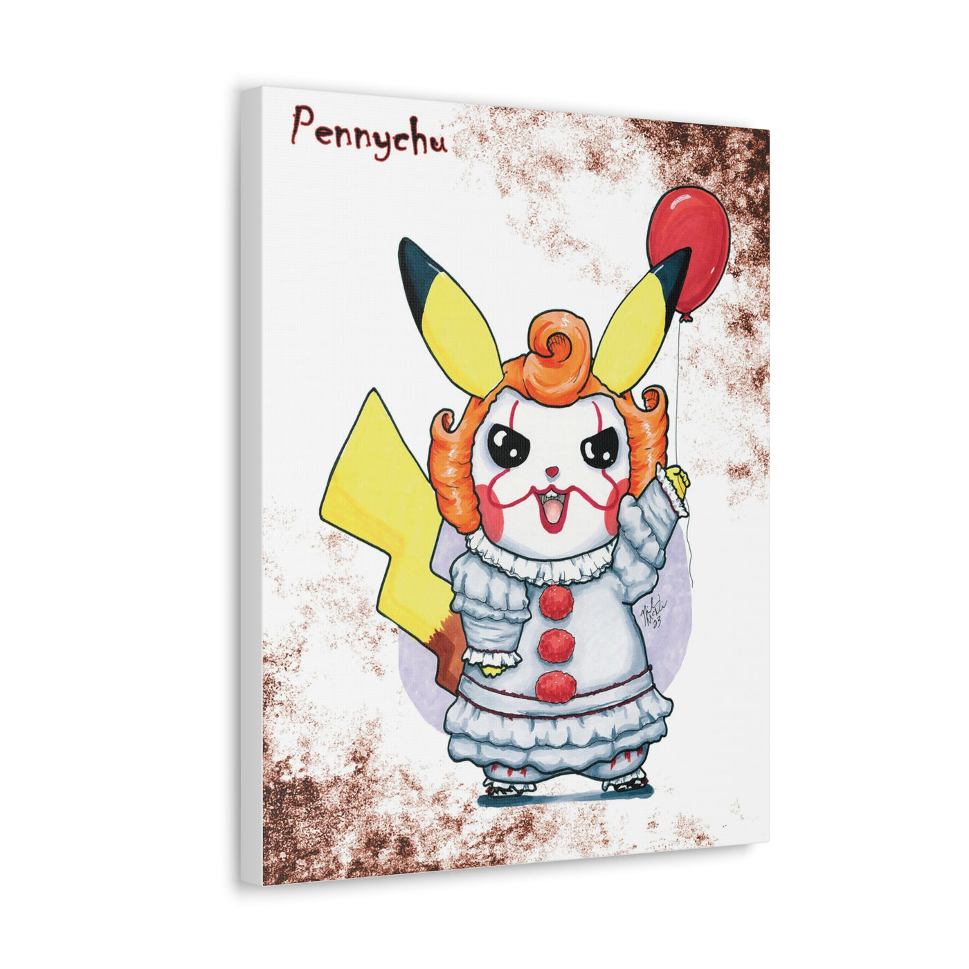 Pennychu - Horrorchu Mashup Canvas Print