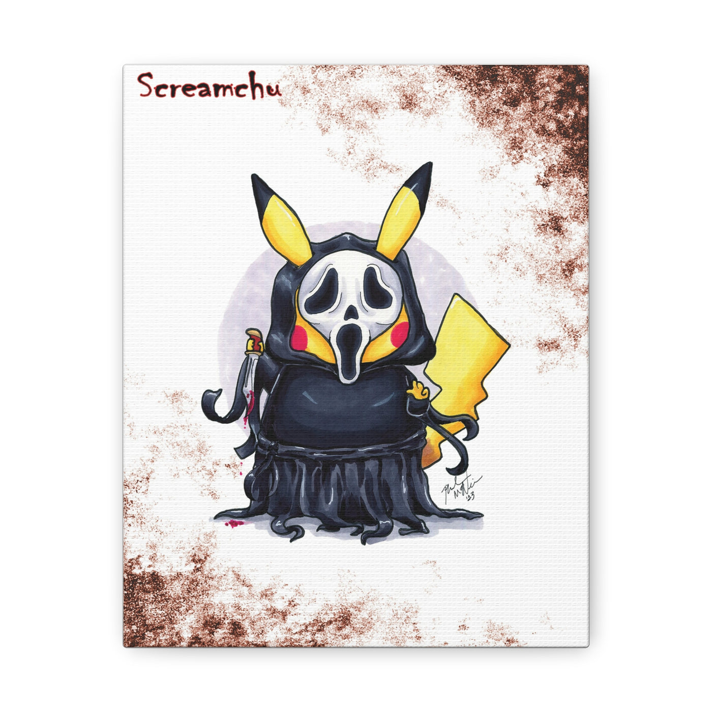 Screamchu - Horrorchu Mashup Canvas Print