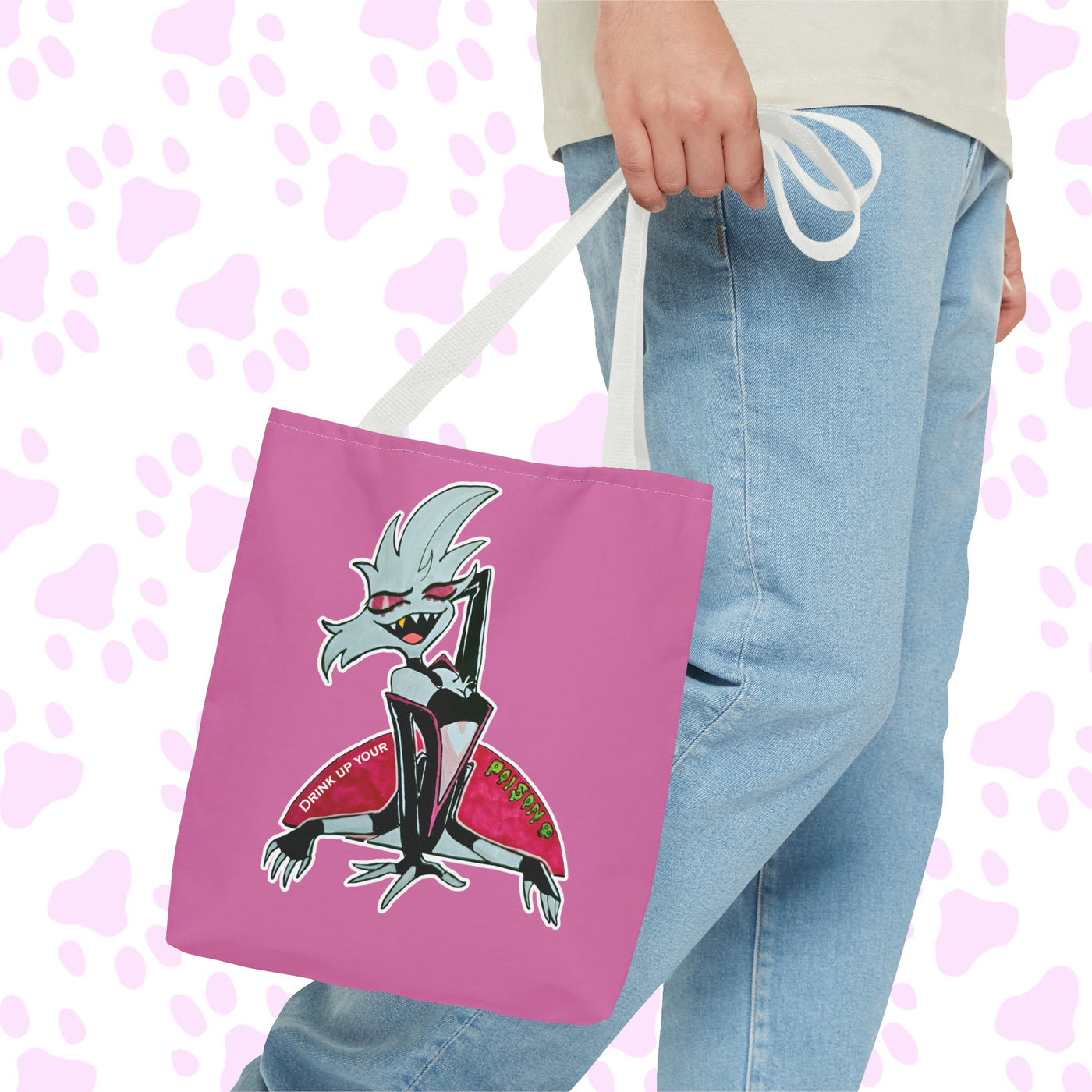 Angel - Drink up your Poison Tote Bag (AOP) - Pink