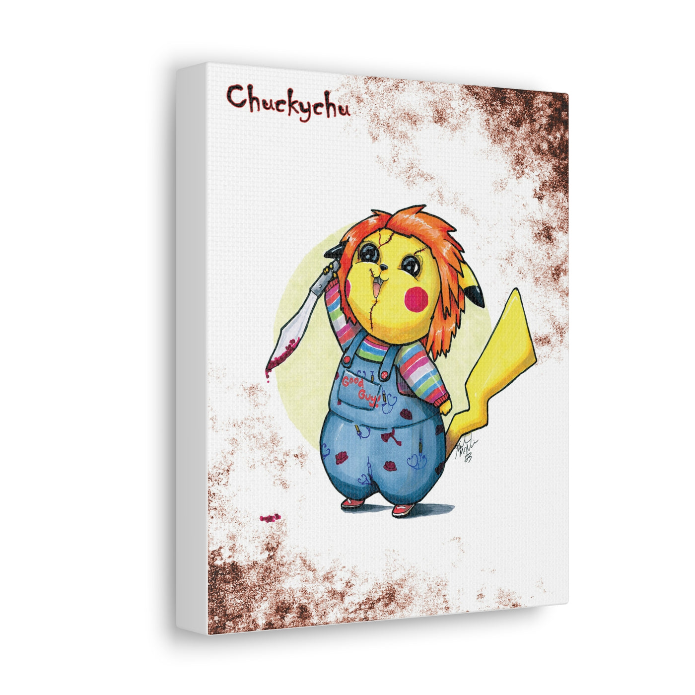 Chuckychu - Horrorchu Mashup Canvas Print