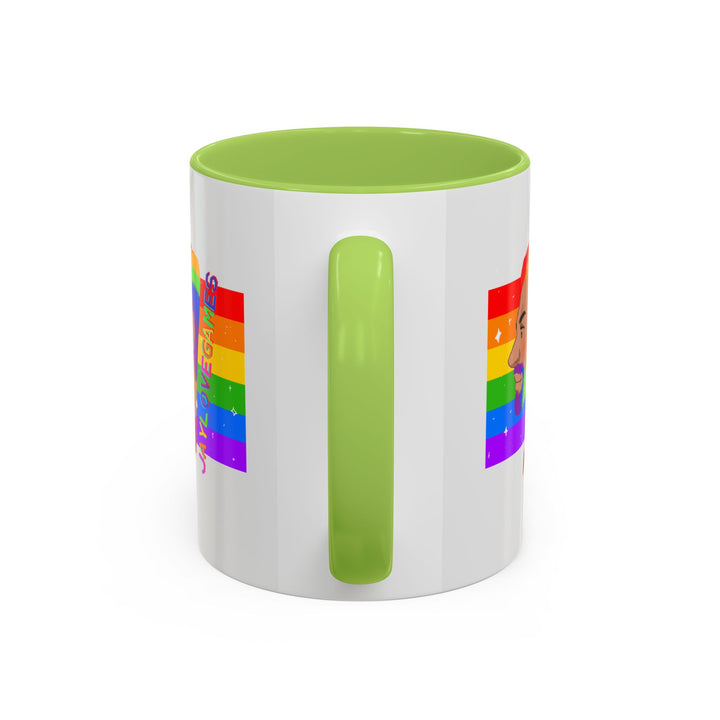 Pride 2026 Jaylovegames Accent Coffee Mug — 'Jaylovepride'  (11/15oz)