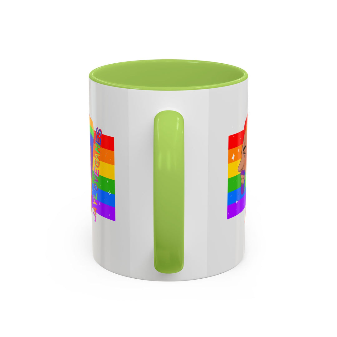 Pride 2026 Jaylovegames Accent Coffee Mug — 'Jaylovepride'  (11/15oz)