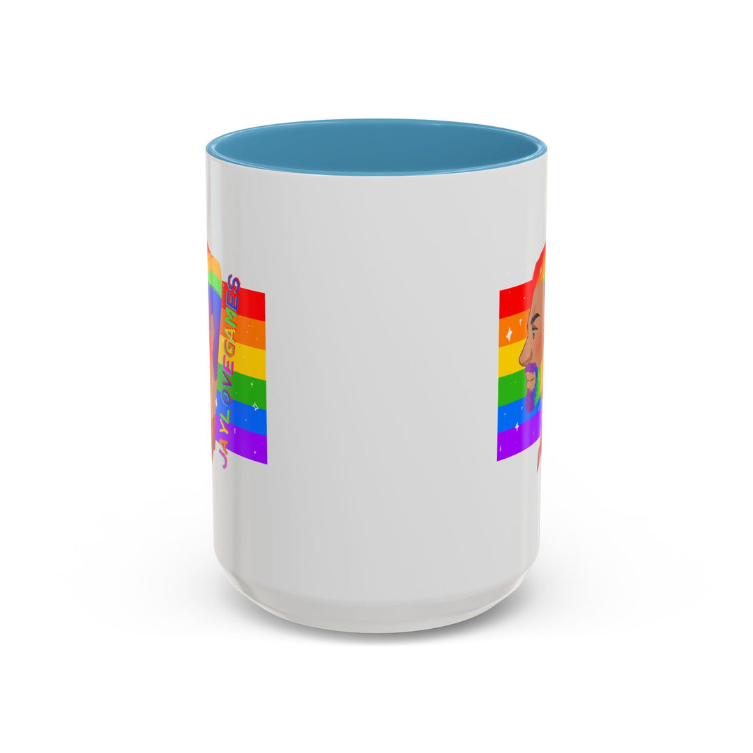 Pride 2026 Jaylovegames Accent Coffee Mug — 'Jaylovepride'  (11/15oz)
