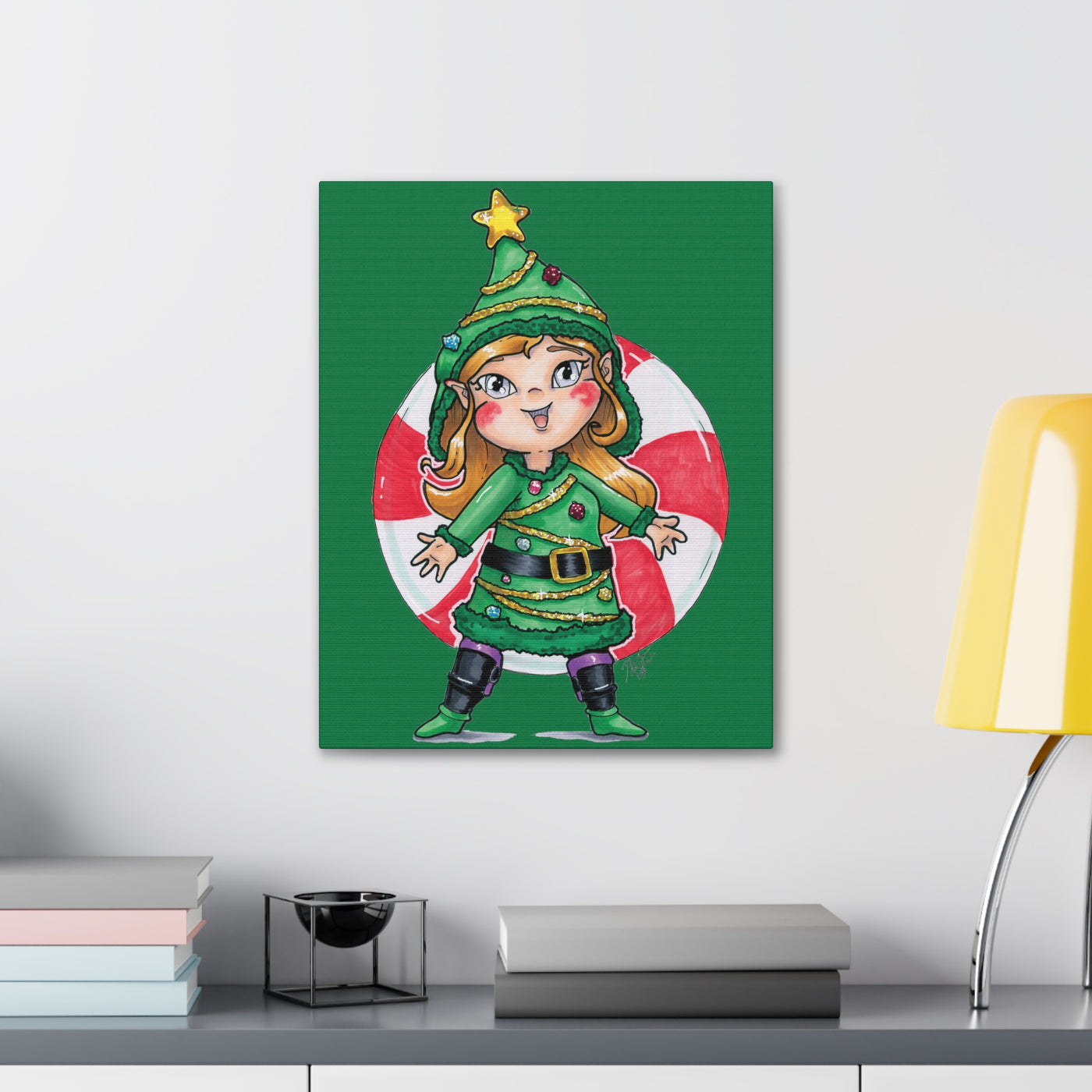 Nicklette the Elf Holiday Print
