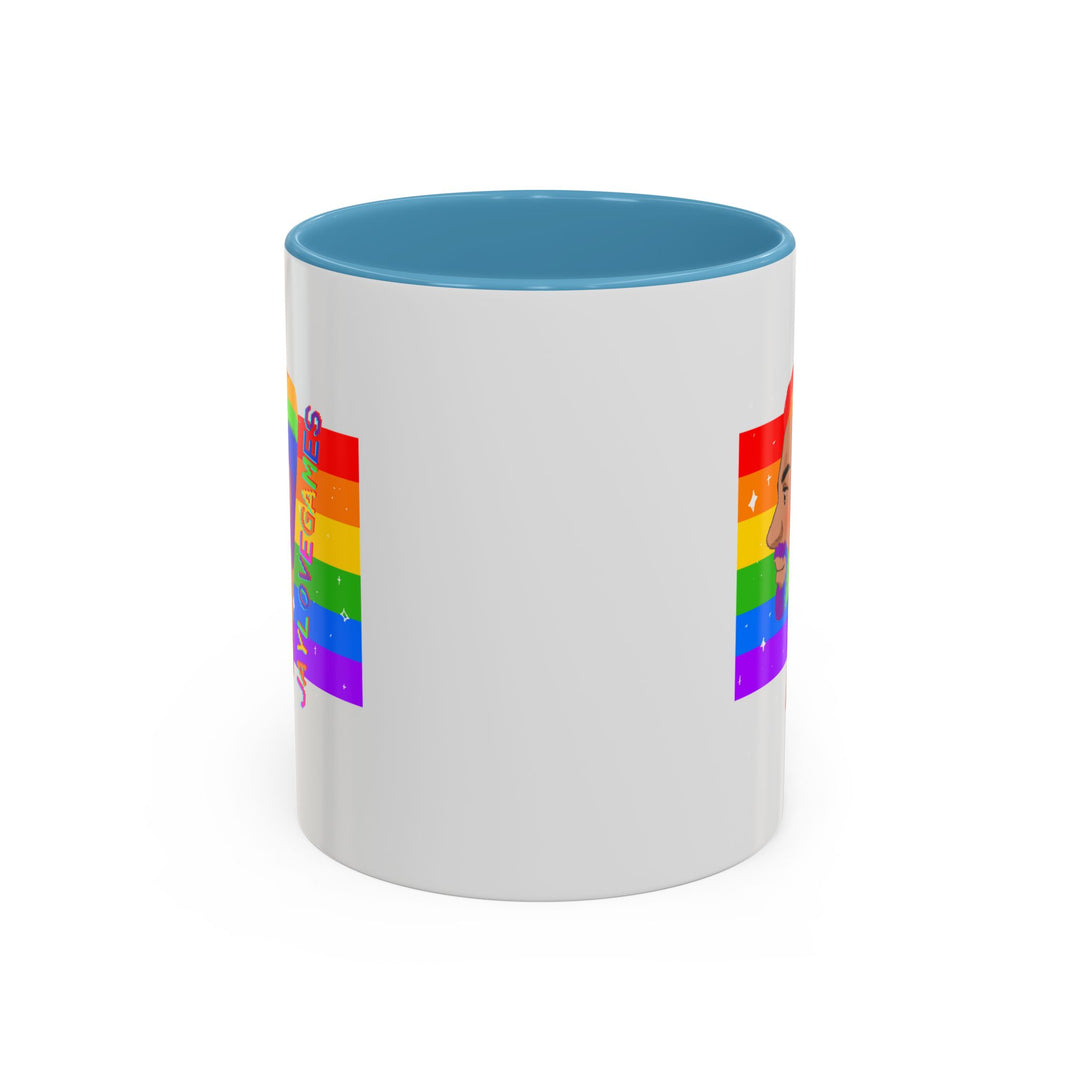 Pride 2026 Jaylovegames Accent Coffee Mug — 'Jaylovepride'  (11/15oz)
