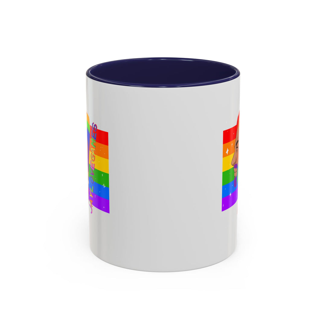 Pride 2026 Jaylovegames Accent Coffee Mug — 'Jaylovepride'  (11/15oz)