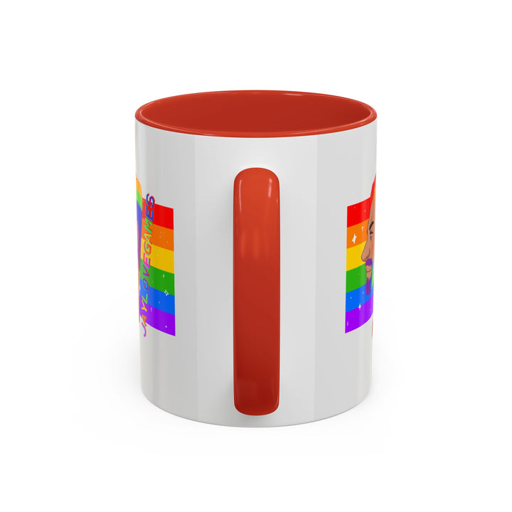 Pride 2026 Jaylovegames Accent Coffee Mug — 'Jaylovepride'  (11/15oz)
