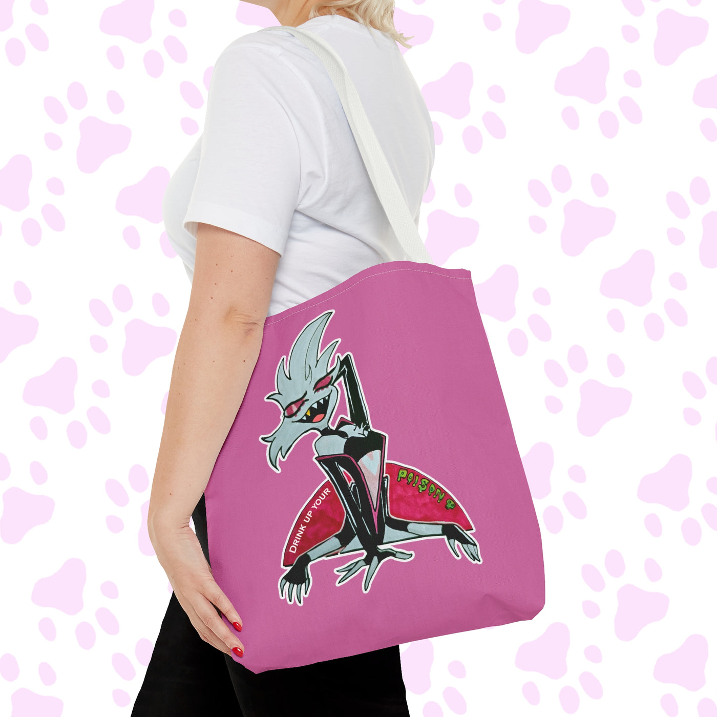 Angel - Drink up your Poison Tote Bag (AOP) - Pink