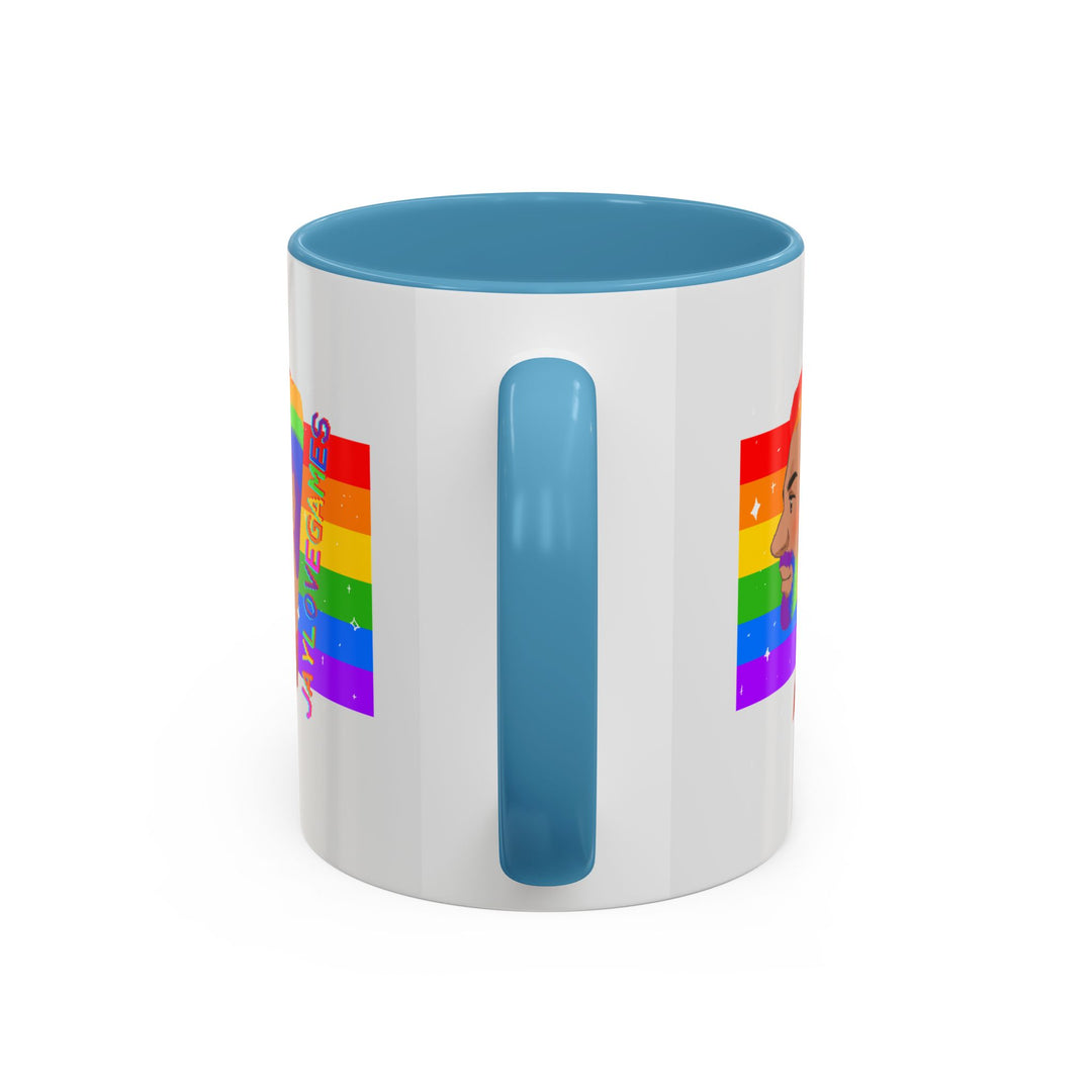 Pride 2026 Jaylovegames Accent Coffee Mug — 'Jaylovepride'  (11/15oz)