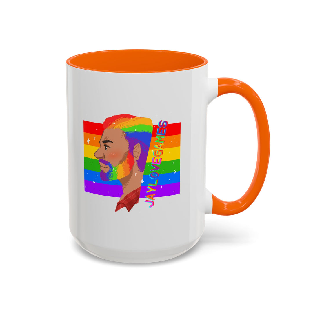 Pride 2026 Jaylovegames Accent Coffee Mug — 'Jaylovepride'  (11/15oz)