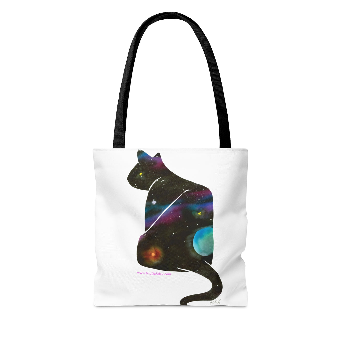 Space Silohcat AOP Tote Bag