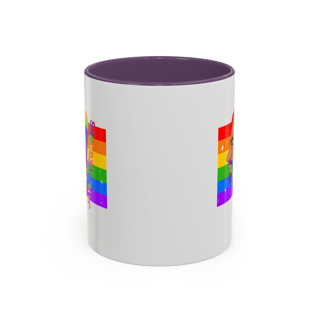 Pride 2026 Jaylovegames Accent Coffee Mug — 'Jaylovepride'  (11/15oz)