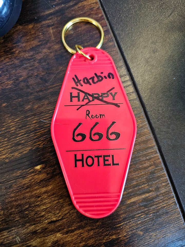 Happy Hotel - Room 666 Fan Keychain