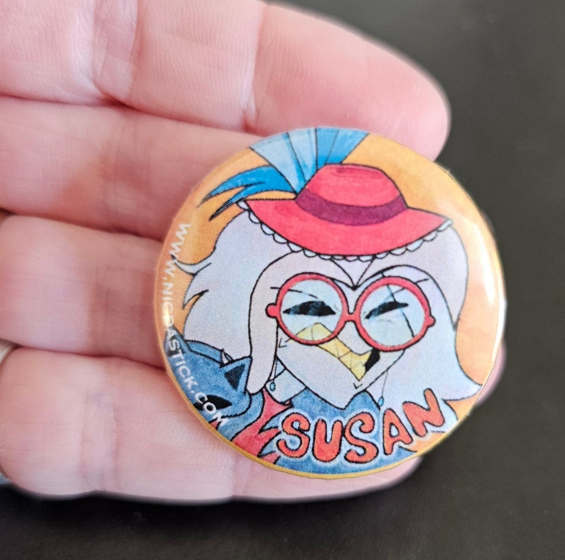 Susan - Button Pin