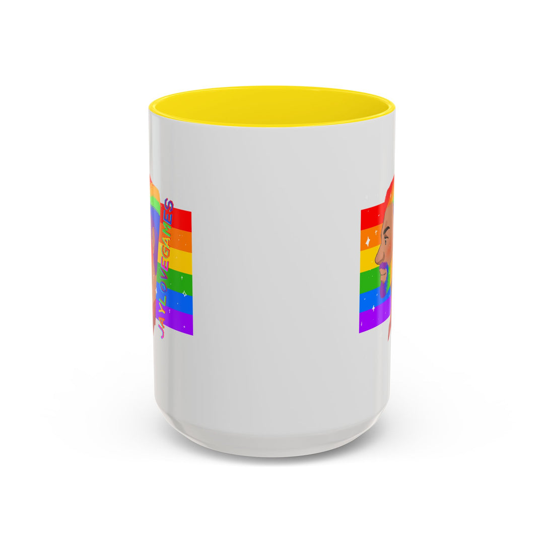 Pride 2026 Jaylovegames Accent Coffee Mug — 'Jaylovepride'  (11/15oz)