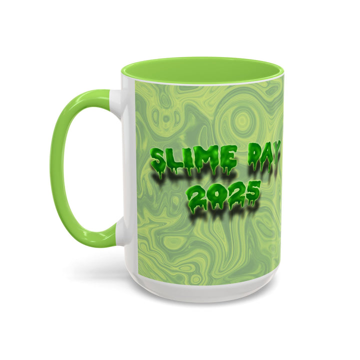 Slime Day 2025 (8 streamaversary) Swirl Mug — Colorful 11oz & 15oz Ceramic