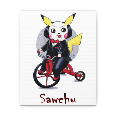 Sawchu - Horrorchu Mashup Canvas Print  w/Text