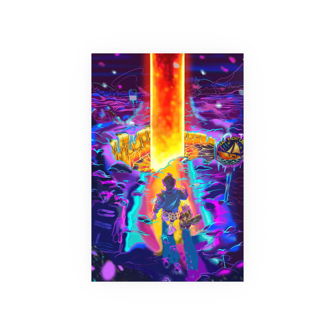 Yam Yacht Dinghy Called Zeus Neon Cover Print