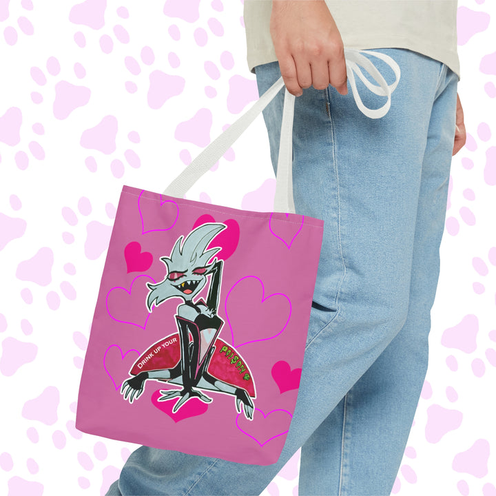 Angel - Drink up your Poison Tote Bag (AOP) - Hearts