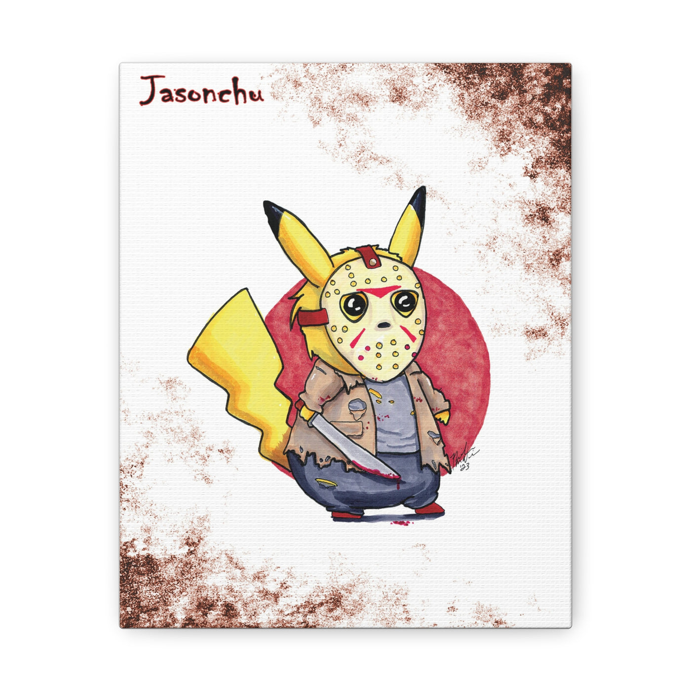 Jasonchu - Horrorchu Mashup Canvas Print