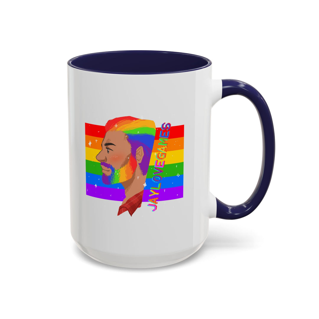 Pride 2026 Jaylovegames Accent Coffee Mug — 'Jaylovepride'  (11/15oz)