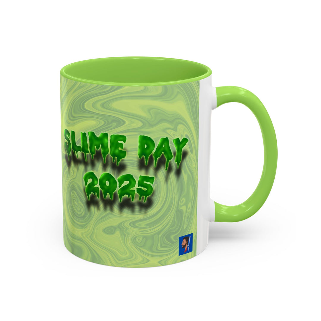Slime Day 2025 (8 streamaversary) Swirl Mug — Colorful 11oz & 15oz Ceramic