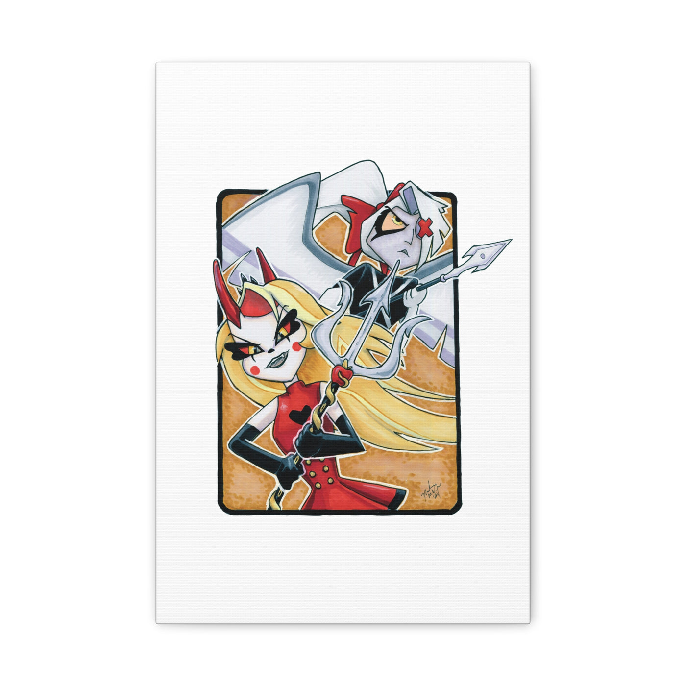 Battle Angels Fan Canvas Print