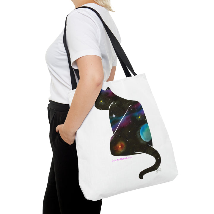 Space Silohcat AOP Tote Bag