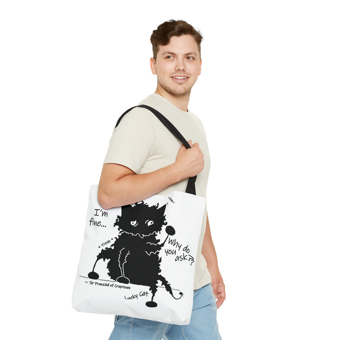 Lucky Cat - Sir Frazzled of Craptown AOP Tote Bag