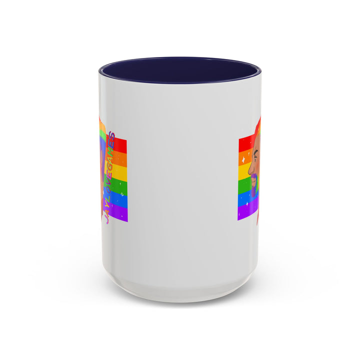 Pride 2026 Jaylovegames Accent Coffee Mug — 'Jaylovepride'  (11/15oz)