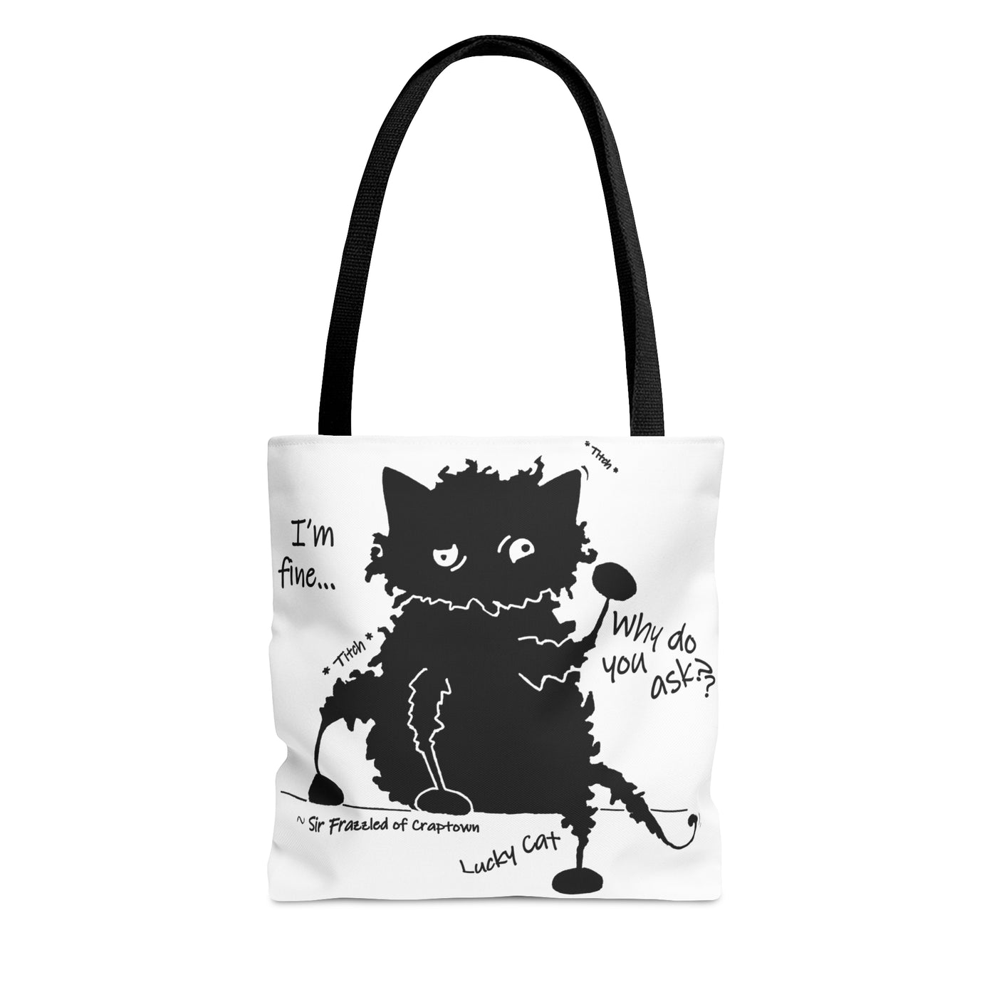 Lucky Cat - Sir Frazzled of Craptown AOP Tote Bag