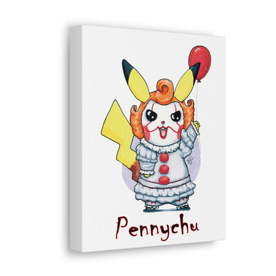 Pennychu - Horrorchu Mashup Canvas Print  w/Text
